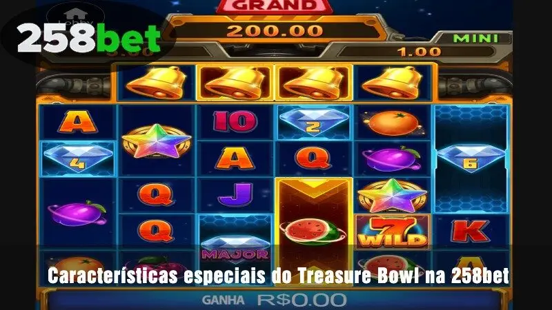 Recursos especiais do Treasure Bowl na 258bet