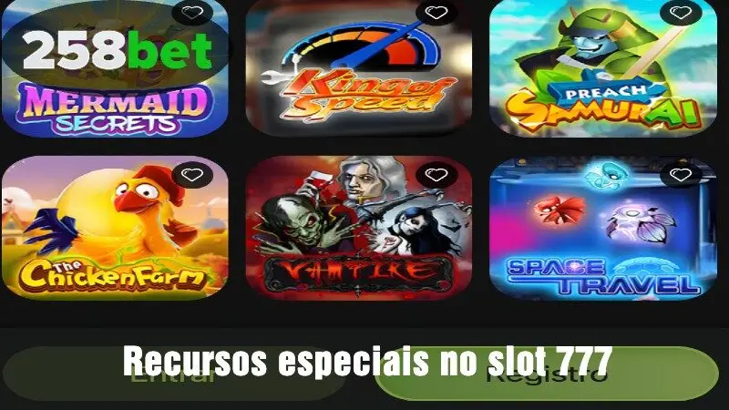 Recursos especiais no slot 777