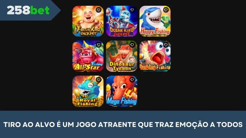 O tiro ao peixe é um jogo atraente que traz emoção a todos