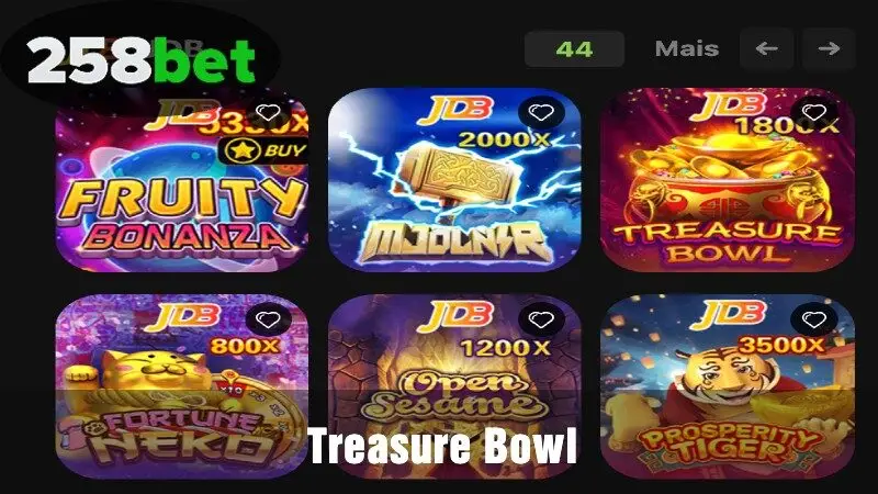 Treasure Bowl na 258bet – Uma experiência de jogo emocionante